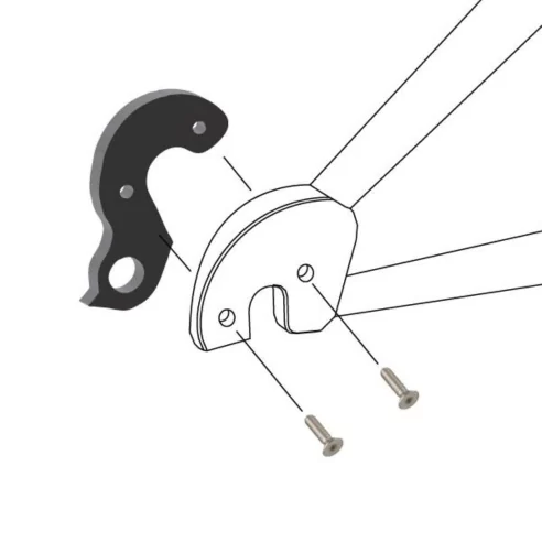 Rocky Mountain derailleur hanger for road bikes. Also: Merida models. | DROPOUT-69 Instructions