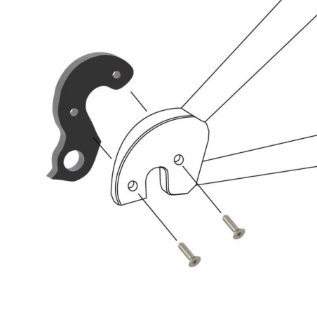 Rocky Mountain derailleur hanger for road bikes. Also: Merida models. | DROPOUT-69 Instructions