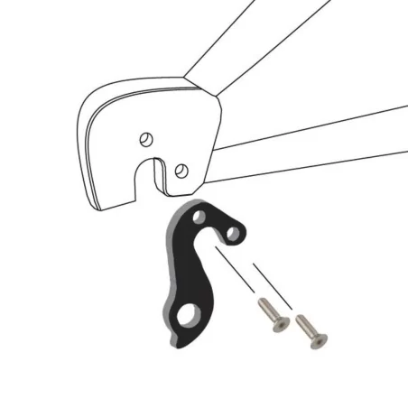 Novara derailleur hanger. Fits: Masi, Origin8, Titus, Warp 9 | DROPOUT-151 Instr.
