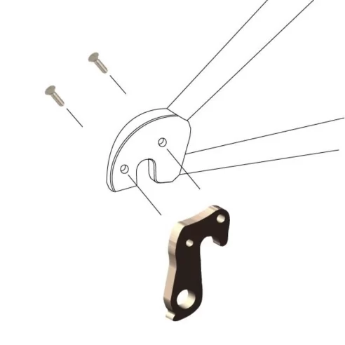 Blue derailleur hanger DROPOUT-263 for Ac1, Ac1 SL, Ac1 EX. 2016 2015 2014 2013 2012 2011 2010 Instructions