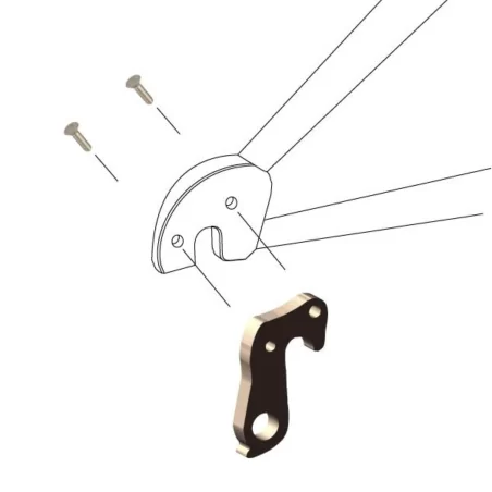 Blue derailleur hanger DROPOUT-263 for Ac1, Ac1 SL, Ac1 EX. 2016 2015 2014 2013 2012 2011 2010 Instructions