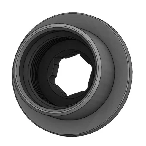 S25 lock nut for Haibike Vitus derailleur hanger D747. M15X1 thread, 9mm depth.