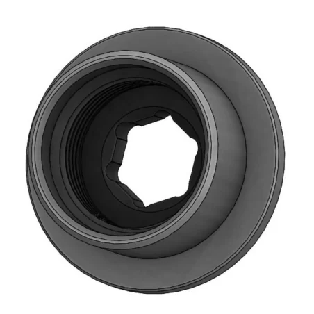 S25 lock nut for Haibike Vitus derailleur hanger D747. M15X1 thread, 9mm depth.