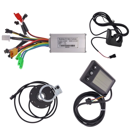 Brushless DC 24V-48V 250W/350W 17A Motor Controller Kit with S866 LCD Display, PAS, Speed Throttle | X001Y019SZ