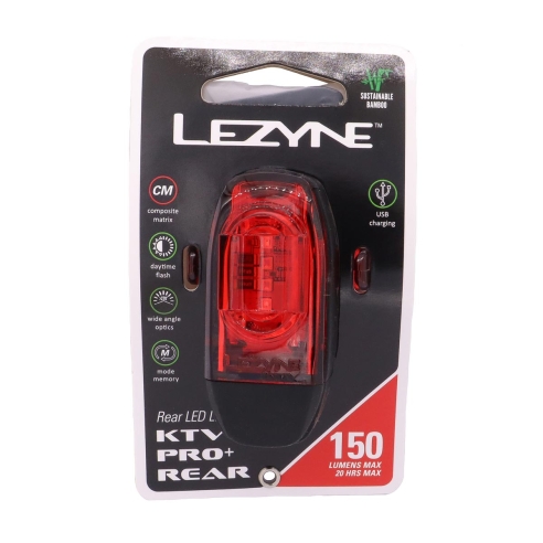 KTV Drive Pro+ Lezyne 150lm Rear LED Light 1-LED-12RPRO-V504