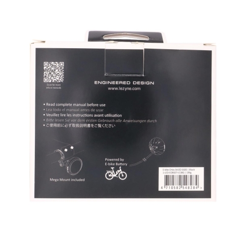 Front E-bike LED Light Lezyne 1-LED-EOBSST-V138G Orbis StVZO E600