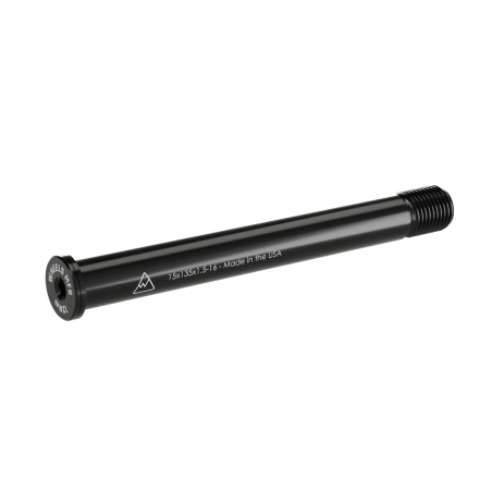 Front Thru Axle 15 mm x 135 Length x 1.5 mm Thread Pitch - Flat Washer - Wheels mfg FTA-15-135-1.5