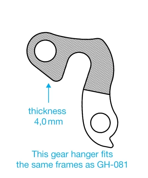 Marwi UNION GH-013 derailleur hanger front drawings