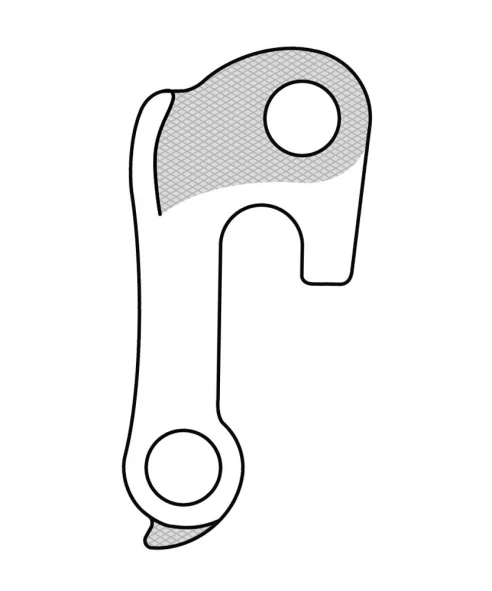 Marwi UNION GH-017 derailleur hanger rear drawings