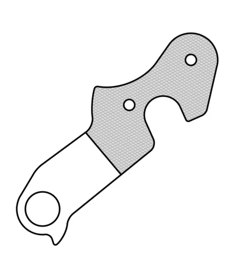 Marwi UNION GH-075 derailleur hanger rear drawings