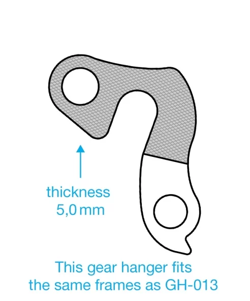 Marwi UNION GH-081 derailleur hanger front drawings