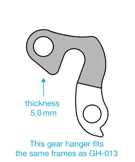 Marwi UNION GH-081 derailleur hanger front drawings