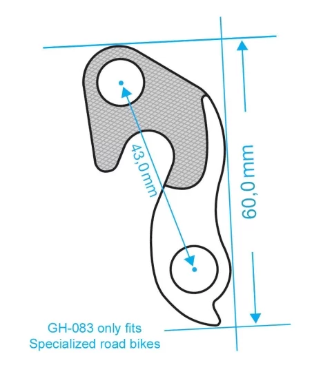 Marwi UNION GH-083 derailleur hanger front drawings