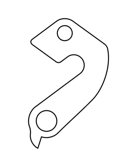 Marwi UNION GH-094 derailleur hanger rear drawings