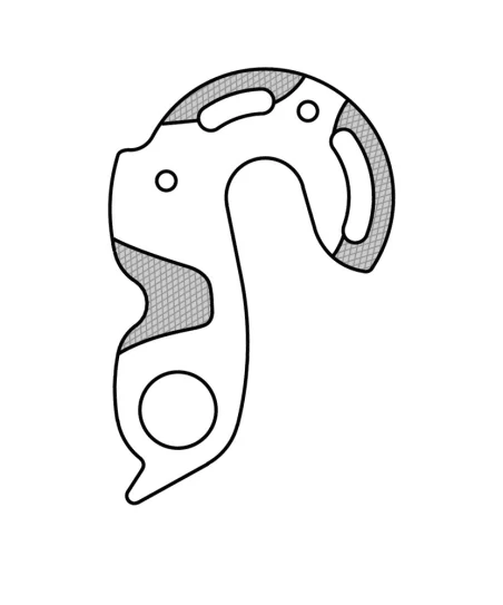 Marwi UNION GH-125 derailleur hanger rear drawings