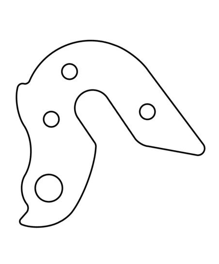 Marwi UNION GH-152 derailleur hanger rear drawings
