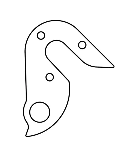 Marwi UNION GH-154 derailleur hanger rear drawings