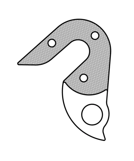Marwi UNION GH-154 derailleur hanger front drawings