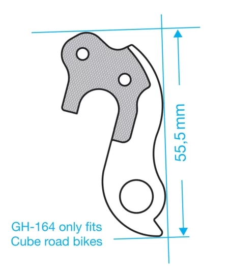 Marwi UNION GH-164 derailleur hanger front drawings