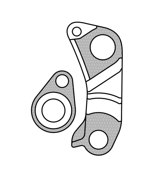 Marwi UNION GH-181 derailleur hanger rear drawings