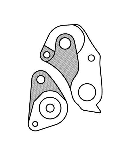 Marwi UNION GH-186 derailleur hanger front drawings