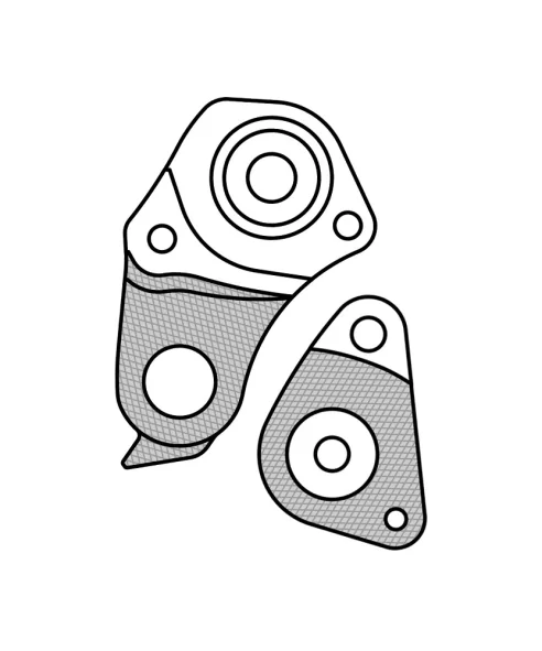 Marwi UNION GH-186 derailleur hanger rear drawings