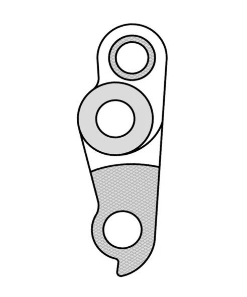 Marwi UNION GH-187 Derailleur Hanger (M12x1.75) for Whyte, Boardman, Orange, Airborne, iZip, Jamis (#65-0001), Raleigh, Rocky Mountain front drawings