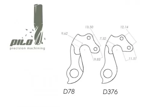 D78 derailleur hanger for Marin, Ironhorse, Orbea, DeRosa, Canyon(#8), Fuji, Wilier, Merida bikes (rear gear mech, dropout) 2