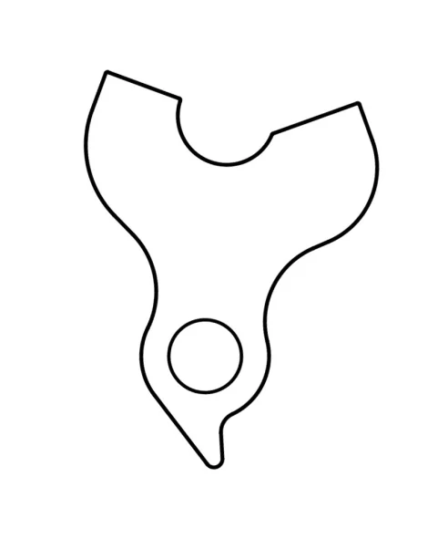 Marwi UNION GH-206 derailleur hanger rear drawings