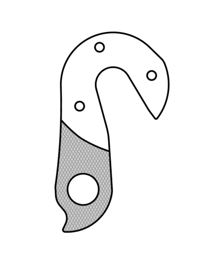 Marwi UNION GH-231 derailleur hanger rear drawings