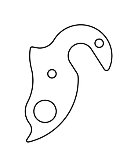 Marwi UNION GH-240 derailleur hanger rear drawings