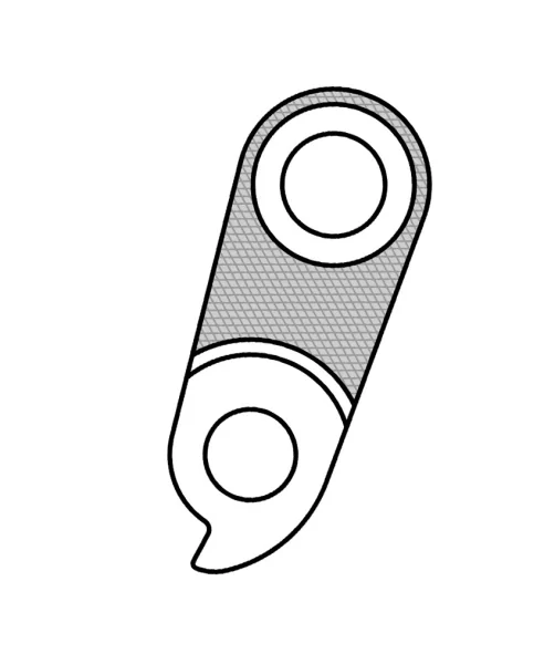 Marwi UNION GH-247 derailleur hanger rear drawings