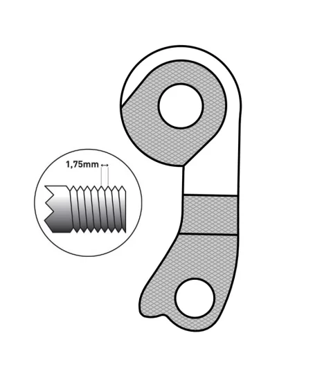 Marwi UNION GH-249 derailleur hanger front drawings