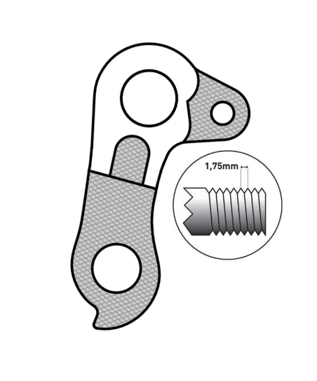 Marwi UNION GH-251 derailleur hanger rear drawings