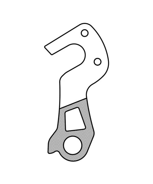 Marwi UNION GH-257 derailleur hanger rear drawings
