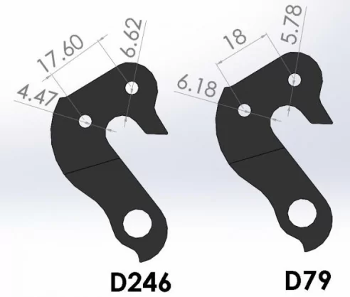 Pilo D246 derailleur hanger for Jamis bikes (rear gear mech, dropout) 2