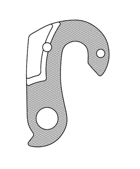 Marwi UNION GH-268 derailleur hanger for Decathlon bicycle models rear drawings