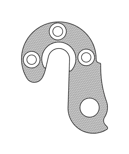 Marwi UNION GH-279 derailleur hanger for Fondriest, Stevens bicycle models rear drawings