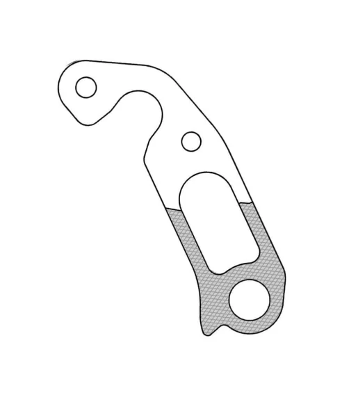 Marwi UNION GH-281 derailleur hanger for Scott bicycle models rear drawings