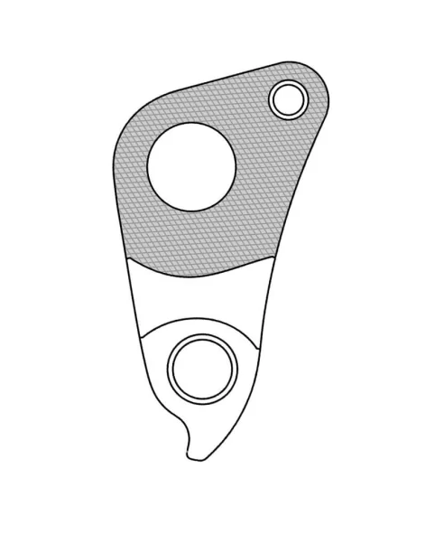 Marwi UNION GH-297 derailleur hanger for Specialized bicycle models rear drawings