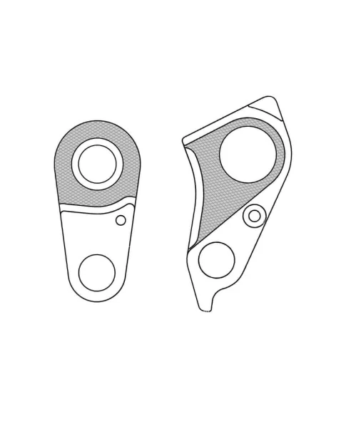 Marwi UNION GH-298 derailleur hanger for Specialized bicycle models drawings