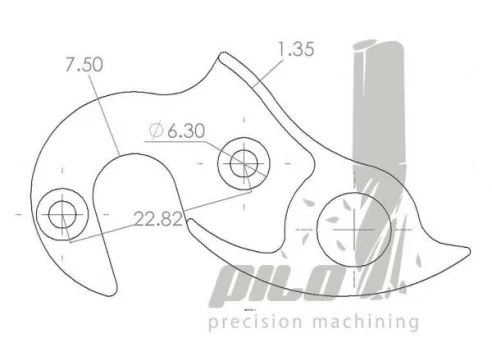 D270 derailleur hanger for Centurion, Cinelli, Colnago, Ridley bikes (rear gear mech, dropout) 2