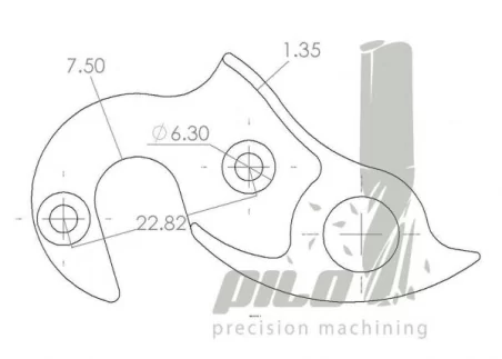 D270 derailleur hanger for Centurion, Cinelli, Colnago, Ridley bikes (rear gear mech, dropout) 2