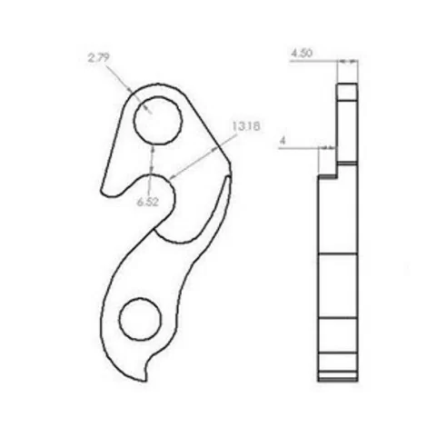 D320 derailleur hanger for Focus (#S054) bikes (rear gear mech, dropout) 2