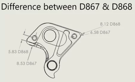Derailleur hanger for Mondraker | D867, D868