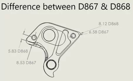 Derailleur hanger for Mondraker | D867, D868