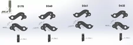 Pilo D361 derailleur hanger for Cube (#CR10113) bikes