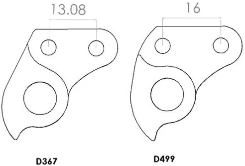 D367 derailleur hanger for Torelli bikes (rear gear mech, dropout) 2