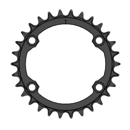 Pilo C89 30T Narrow wide Chainring for 96BCD Asymmetric 12 Speed