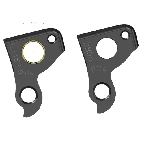 Derailleur Hanger for Wilier GTR Cento10SL Jena, De Rosa Merak Pilo D1189 vs D895